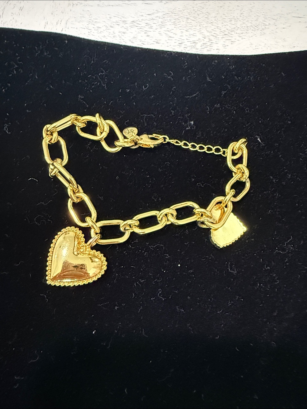 Madewell Puffy Cut Out Heart Bracelet Gold